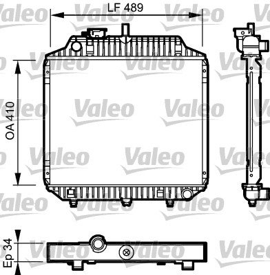 VALEO 732442 Radiatore, Raffreddamento motore