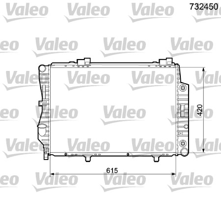 VALEO 732450 Radiatore, Raffreddamento motore-Radiatore, Raffreddamento motore-Ricambi Euro