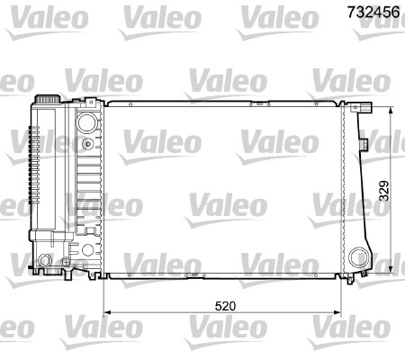 VALEO 732456 Radiatore, Raffreddamento motore-Radiatore, Raffreddamento motore-Ricambi Euro