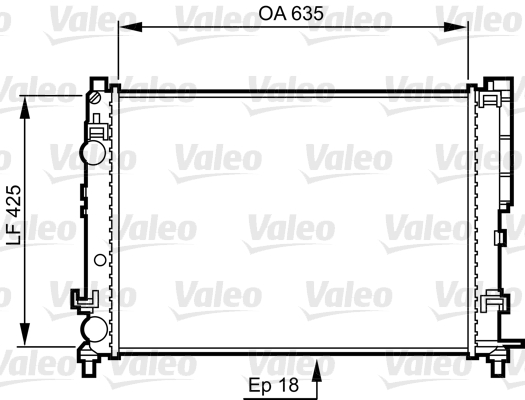 VALEO 732544 Radiatore, Raffreddamento motore-Radiatore, Raffreddamento motore-Ricambi Euro