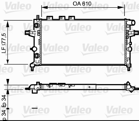 VALEO 732548 Radiatore,...