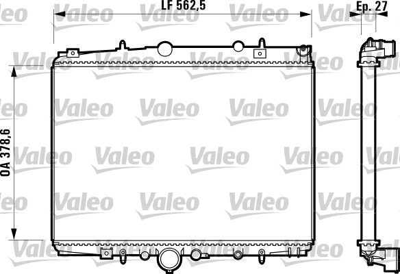 VALEO 732598 Radiatore, Raffreddamento motore-Radiatore, Raffreddamento motore-Ricambi Euro