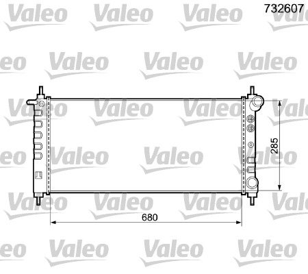 VALEO 732607 Radiatore, Raffreddamento motore