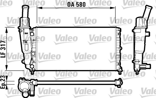 VALEO 732705 Radiatore,...