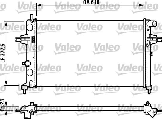 VALEO 732729 Radiatore, Raffreddamento motore