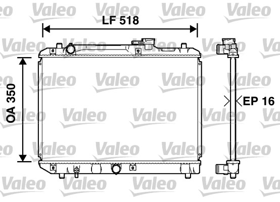 VALEO 732750 Radiatore, Raffreddamento motore-Radiatore, Raffreddamento motore-Ricambi Euro