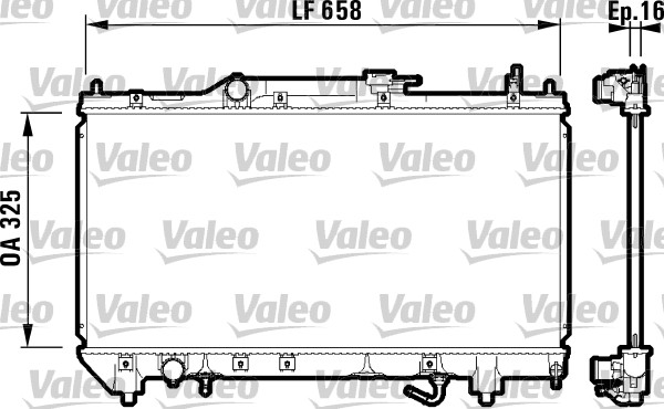 VALEO 732753 Radiatore, Raffreddamento motore-Radiatore, Raffreddamento motore-Ricambi Euro