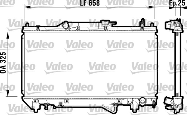 VALEO 732754 Radiatore, Raffreddamento motore