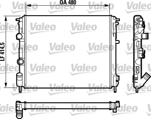 VALEO 732761 Radiatore, Raffreddamento motore