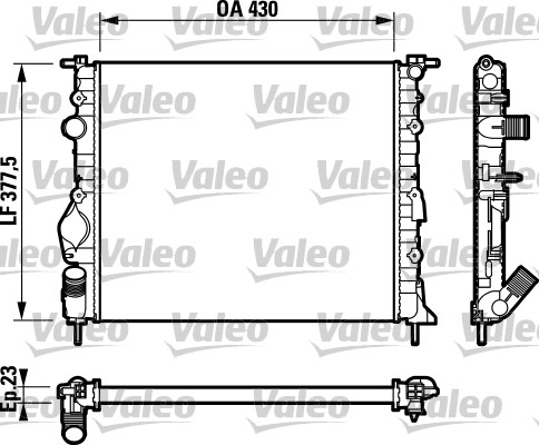 VALEO 732765 Radiatore, Raffreddamento motore-Radiatore, Raffreddamento motore-Ricambi Euro