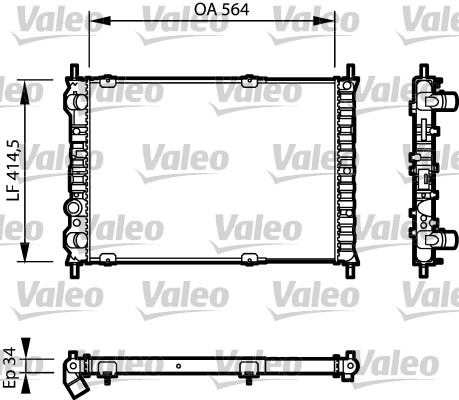 VALEO 732787 Radiatore,...