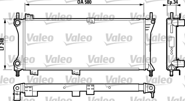 VALEO 732792 Radiatore, Raffreddamento motore