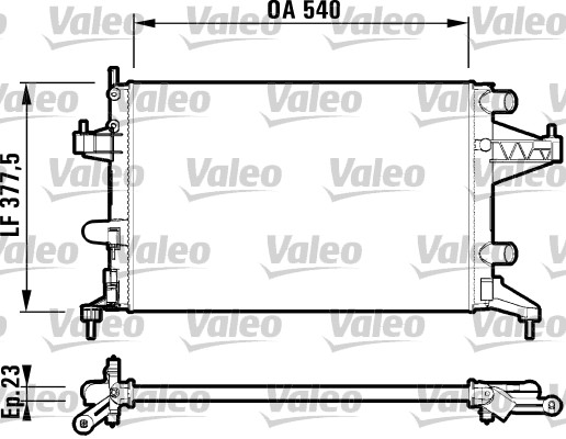 VALEO 732825 Radiatore, Raffreddamento motore