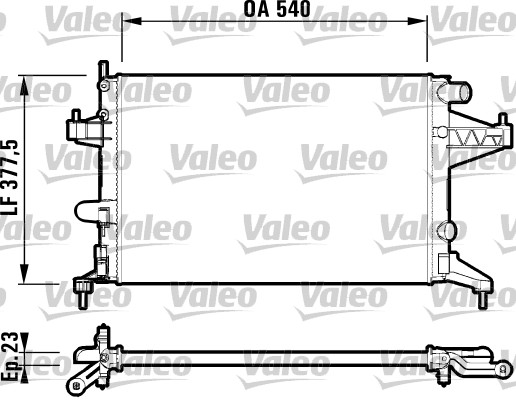 VALEO 732826 Radiatore, Raffreddamento motore