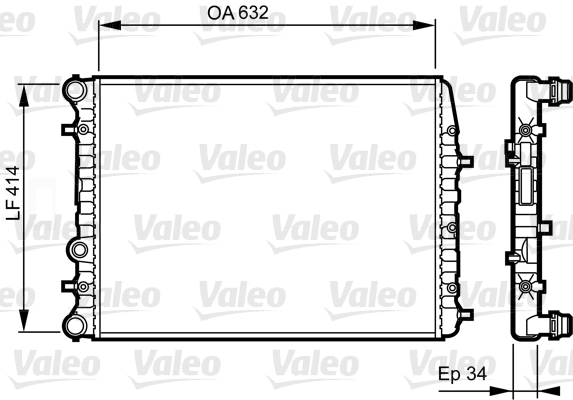 VALEO 732864 Radiatore, Raffreddamento motore-Radiatore, Raffreddamento motore-Ricambi Euro