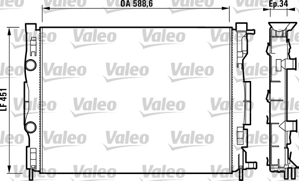 VALEO 732871 Radiatore,...