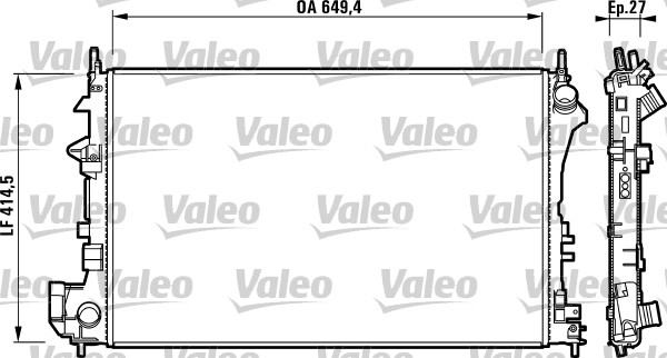 VALEO 732876 Radiatore, Raffreddamento motore