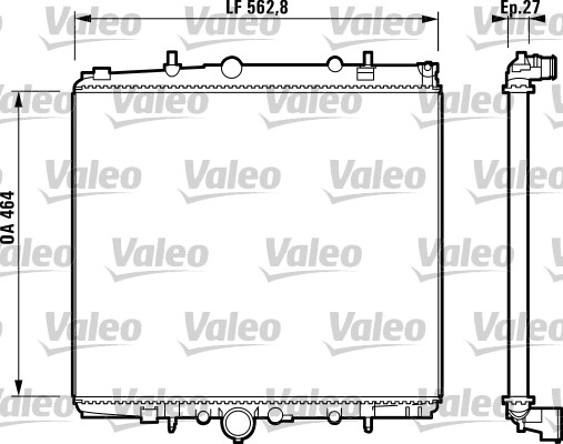 VALEO 732880 Radiatore, Raffreddamento motore