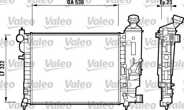 VALEO 732882 Radiatore, Raffreddamento motore