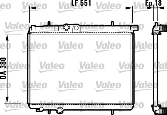 VALEO 732886 Radiatore, Raffreddamento motore