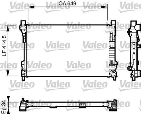 VALEO 732900 Radiatore, Raffreddamento motore