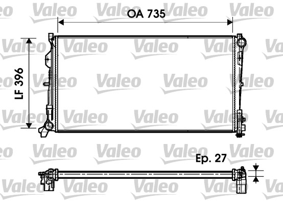 VALEO 732956 hűtő, motorhűtés