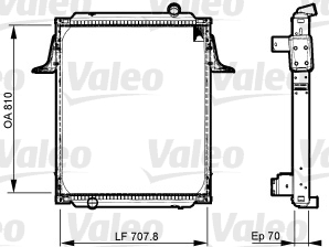 VALEO 733538 Radiatore, Raffreddamento motore