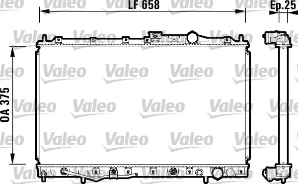 VALEO 734132 Radiatore, Raffreddamento motore