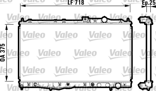 VALEO 734142 Radiatore, Raffreddamento motore