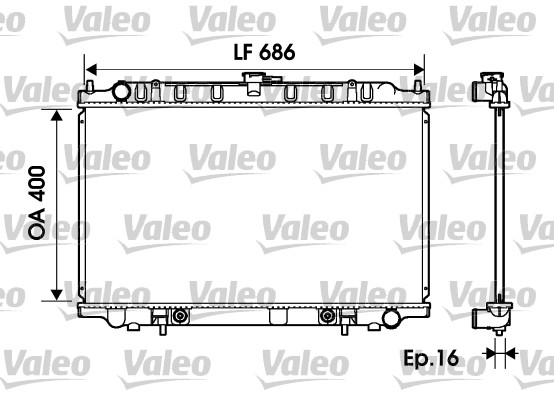 VALEO 734150 Radiatore, Raffreddamento motore