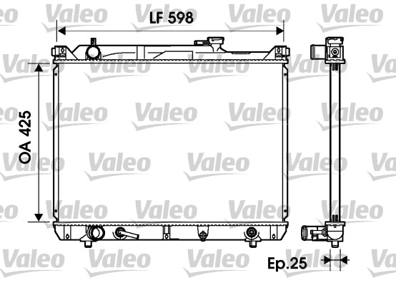 VALEO 734161 Radiatore, Raffreddamento motore-Radiatore, Raffreddamento motore-Ricambi Euro