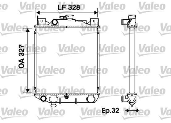 VALEO 734166 Radiatore, Raffreddamento motore