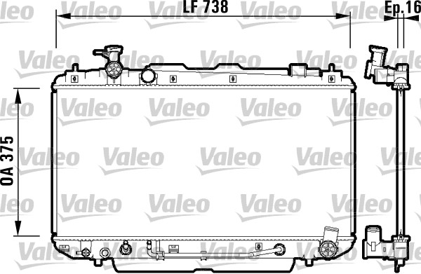 VALEO 734183 Radiatore, Raffreddamento motore-Radiatore, Raffreddamento motore-Ricambi Euro