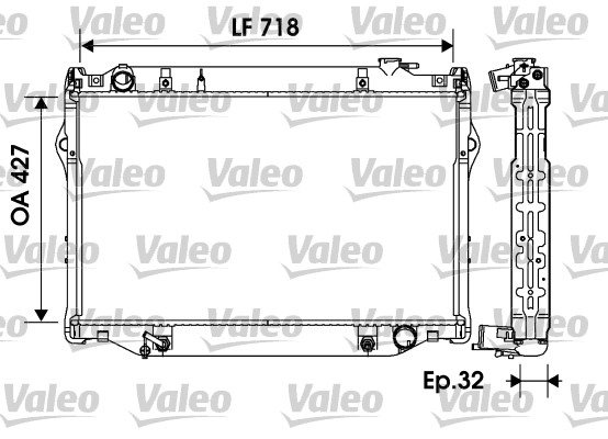 VALEO 734185 Radiatore, Raffreddamento motore