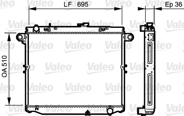 VALEO 734191 Radiatore, Raffreddamento motore