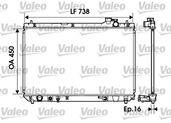 VALEO 734194 Radiatore, Raffreddamento motore-Radiatore, Raffreddamento motore-Ricambi Euro