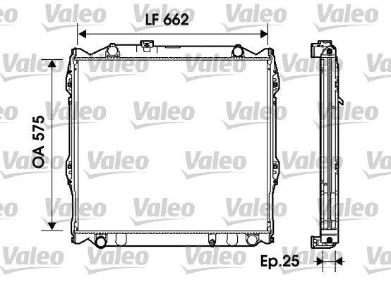 VALEO 734204 Radiatore, Raffreddamento motore