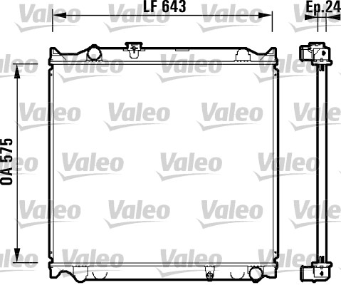 VALEO 734205 Radiatore, Raffreddamento motore