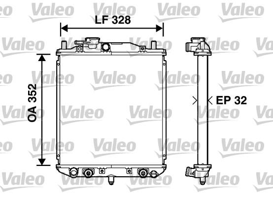 VALEO 734208 Radiatore, Raffreddamento motore