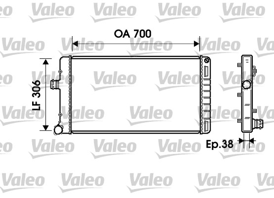 VALEO 734224 Radiatore, Raffreddamento motore-Radiatore, Raffreddamento motore-Ricambi Euro