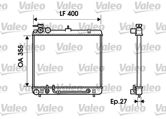 VALEO 734254 Radiatore, Raffreddamento motore-Radiatore, Raffreddamento motore-Ricambi Euro