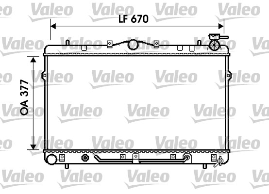 VALEO 734258 Radiatore, Raffreddamento motore