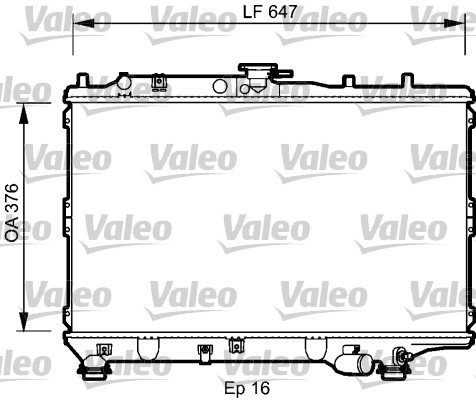 VALEO 734264 Radiatore, Raffreddamento motore