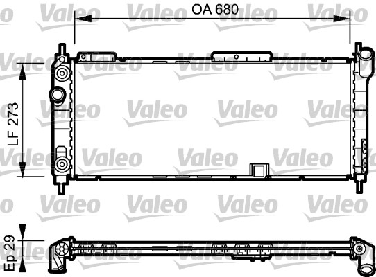 VALEO 734271 Radiatore, Raffreddamento motore