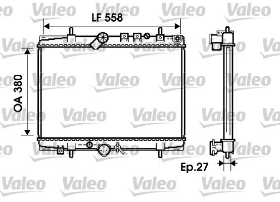 VALEO 734282 Radiatore, Raffreddamento motore