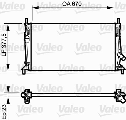 VALEO 734320 Radiatore, Raffreddamento motore