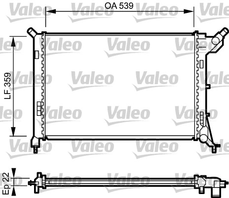 VALEO 734326 Radiatore, Raffreddamento motore