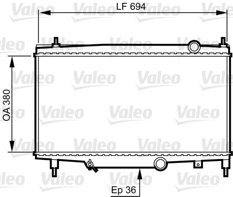 VALEO 734336 Radiatore, Raffreddamento motore