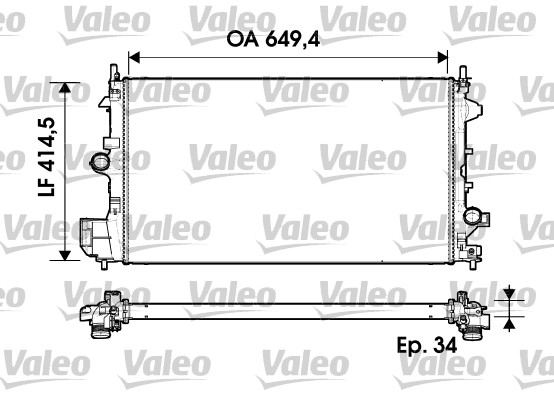 VALEO 734339 Radiatore, Raffreddamento motore