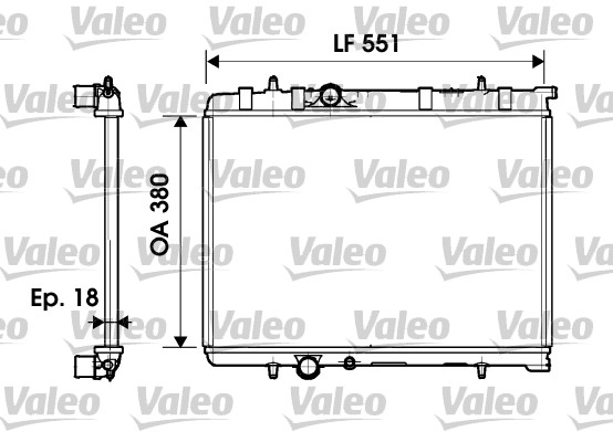 VALEO 734346 Radiatore, Raffreddamento motore